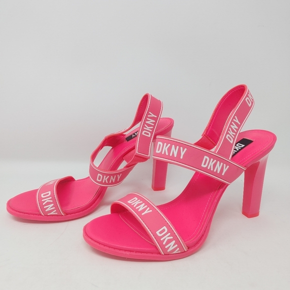 DKNY Pink Logo Slingbacks Size 9 - Picture 15 of 15